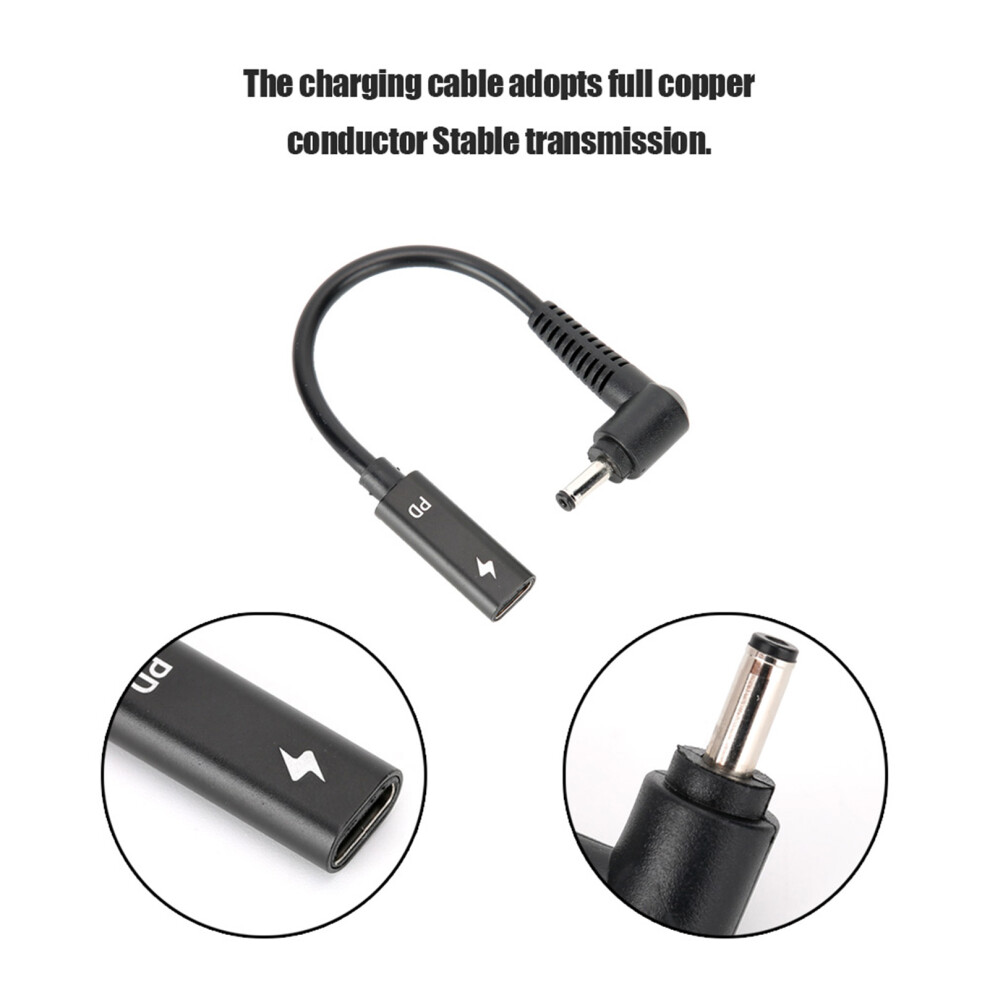 Type-C Pd Power Cable 65W 15Cm For Notebook Charging In Black 9431363397185