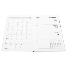 Planneranteckningsbok 2026 A5 Pu-omslag 12-månaders Kalender