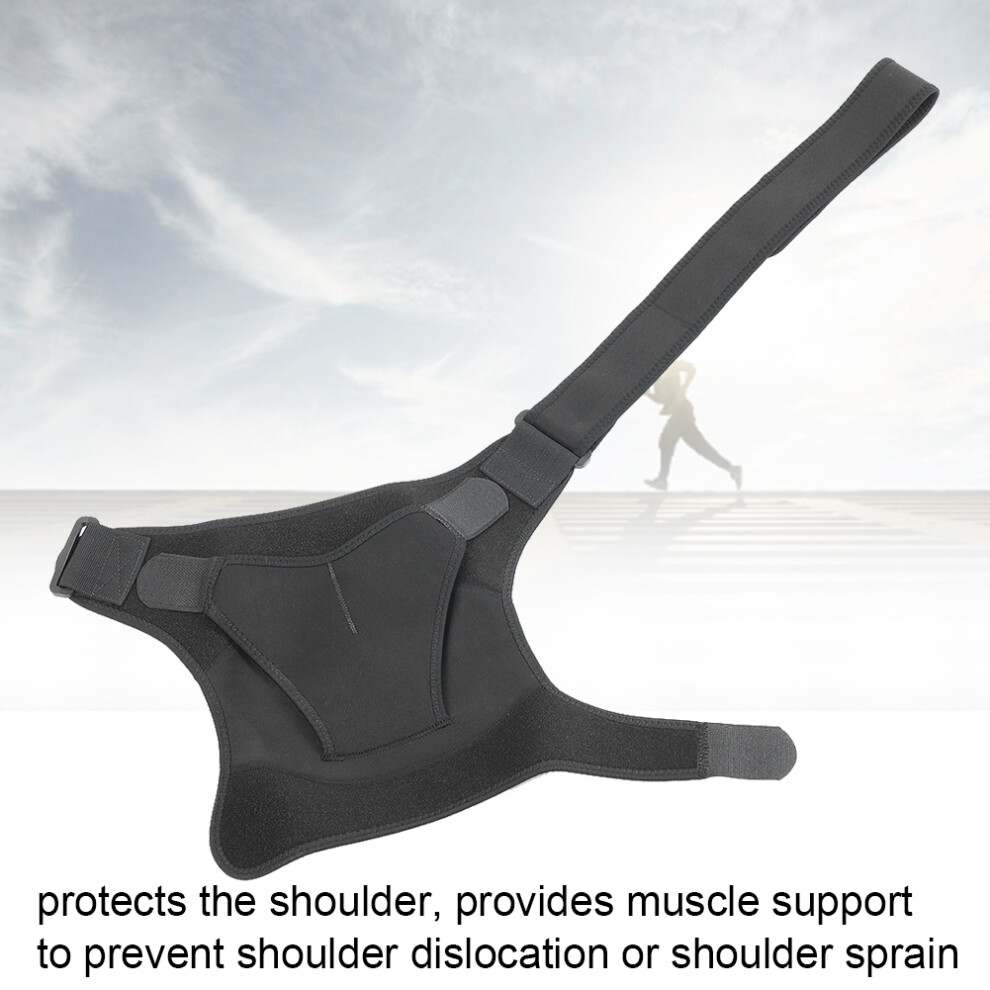 Adjustable Breathable Shoulder Brace Support Sleeve for Pain Relief, Black