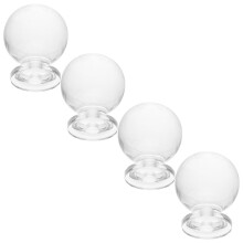 12Pcs Skåpshandtag: Klar Akryl Bollar – Transparent Möbelhandtag