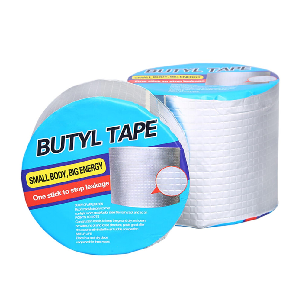 Butyl Rubber Aluminium Foil Tape, Roof Leak 1Mm Thick, 15Cm X 10M, Strong Adhesion, Deformation Resistant Patch 9105992307067