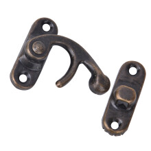 Hasp-Verschluss aus Retro-Eisen für Schmuck- und Geschenkboxen 3,2 x 2,8 cm Bronze
