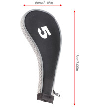 10 Stück Neopren-Eisenkopfabdeckungen für Golfschläger 18*8*1cm grau
