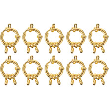 10Pcs Stainless Steel Guld Fjäderlås Armband Snabbhakar Diy