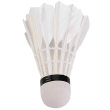 3 Stück Gänsefeder-Shuttlecocks 8,0 6,0 6,0 cm Weiß