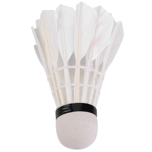 3 Stück Gänsefeder-Shuttlecocks 8,0  6,0  6,0 cm Weiß