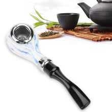 Blue & White Porcelain Wood Cigarette Pipe, 16*4.5cm, Elegant Design