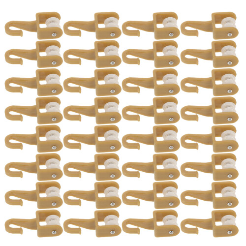 50Pcs Gardinbana Rullare Dubbelhjuling För Spårkanal