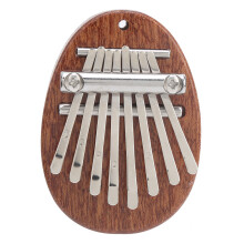 8-Tasten Mahagoni Mini-Kalimba Daumenpiano 7x5x1.7cm