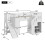White Solid Wood Bunk Bed with Storage Stairs &LED 2