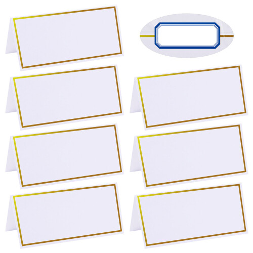 100 Pcs Platskort Bronsdesign Strukturerade Bordstäckningar Bröllop