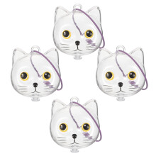 4St Katt Hår Pendants: Minnespärlor Med Hår För Nyckelring
