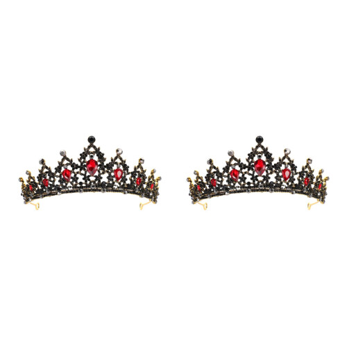 2 Stycken Bridal Tiara Huvudprydnad Bröllops Hår Smycke 2
