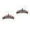 2 Stycken Bridal Tiara Huvudprydnad Bröllops Hår Smycke 7