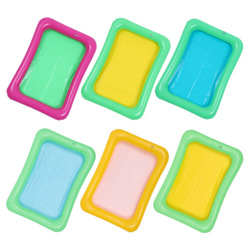 6 Pcs Inflatable Serving Bars Isbuffé Salladsservering Mat Dryckhållare