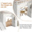 White Solid Wood Bunk Bed with Storage Stairs &LED 5