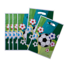 6Pcs Waterproof Soccer Gift Bags with Handles Green Party Favor Bags