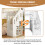 White Solid Wood Bunk Bed with Storage Stairs &LED 6