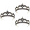 3Pcs Bröllopsbrud Krans Strasskrans Håraccessoar 8
