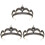 3Pcs Bröllopsbrud Krans Strasskrans Håraccessoar 4