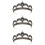 3Pcs Bröllopsbrud Krans Strasskrans Håraccessoar 10