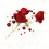 Bride Rose Huvudprydnad Bröllopsdekoration För ( ) 8