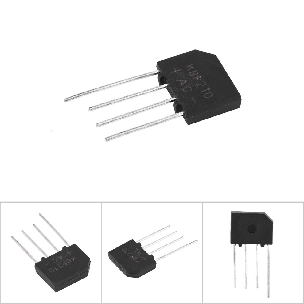 Kbp210 2A 1000V Rectifier Bridge Diode Flat Design 10Pcs Pack For Electronics 8321363403300