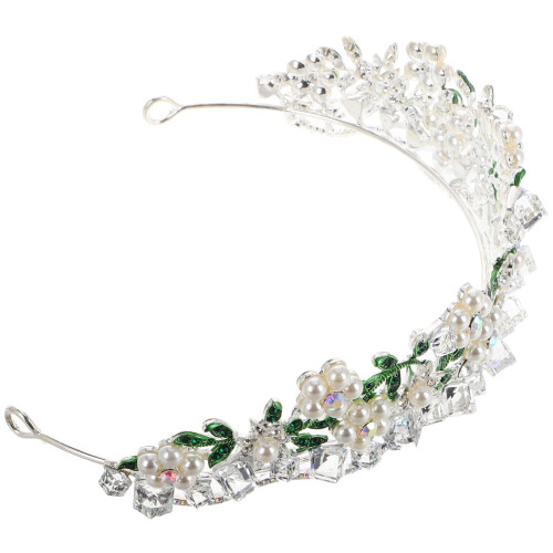 Rhinestone Bröllopsband Med , Pärlor Och , Blomkrona Tiara