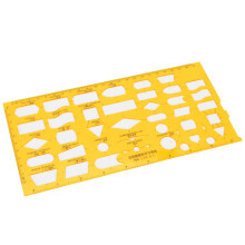 Versatile Geometric Template Ruler for Various Architectural Needs