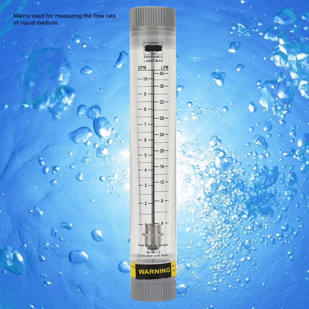 Lzm-20G Acrylic Liquid Flowmeter 1-10 Gpm 11.1X1.8in Female G3/4In 8221363404300