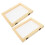2St Träpapperstillverkningskit Beige Med Hållbar Tallram För DIY 1