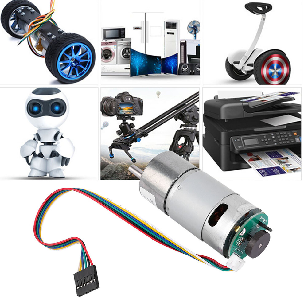 Large 12V 500 Rpm Torsion Gear Motor With Encoder - Durable All-Metal Design 6921363402222