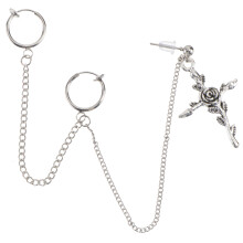 1 St No Ear Hole Örhängen Modern Benklips Unisex Örsmycke (Silver)