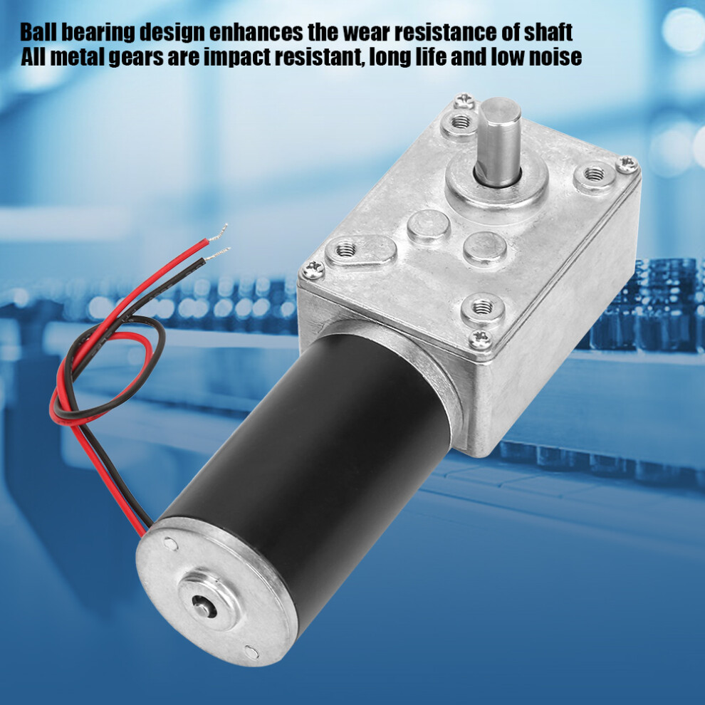 Reversible Worm Gear Motor 24V Electric Gearbox With 8Mm Shaft Speed Reducer 5091363402896