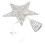 1Pc Silver Luminous Xmas Party Five-Pointed Star Tree Topper 1