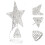 1Pc Silver Luminous Xmas Party Five-Pointed Star Tree Topper 5
