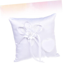 Creative White Wedding Pillow Ceremony Cushion 20x20 cm Engagement Decor Bridal Party Decor Romantic Wedding Decor