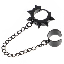 1 Stycke Stainless Steel Öronnapp Cool Hip-Hop Örhängen