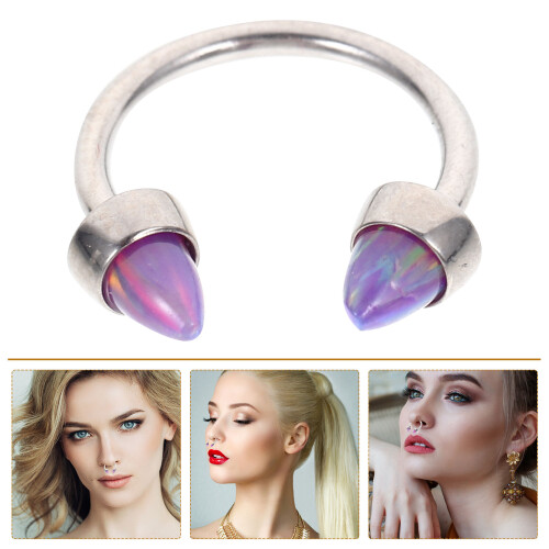 Nose Ring, Läppring, Metall Näsplug, Näshake, Dam 2