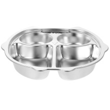 Divided Dinner Tray Rostfritt Lunchbehållare Matplatta