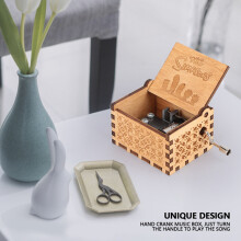 Musikbox mit Handkurbel Nr. 2, 6,65,24 cm, Natur