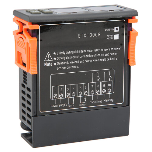 STC-3008 Dual-Display-Thermostat DC12V, 10A