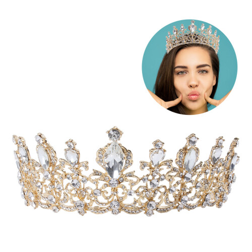1 Styck Barockstil Kroon Legering Inlagd Hårdekor För