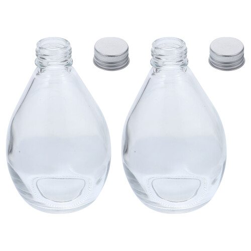 2 St Transparenta Glasflaskor Handgjorda För Aromaterapi Förvaring