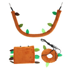 1 Set Hamsterbur Hängande Lekplats Plush Tunnell Repbana