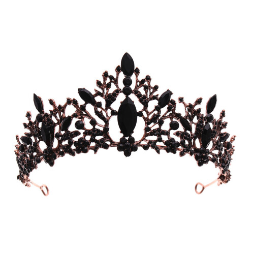 1St Bruid Tiara Zwart Hoofddoek Haarversiering 1