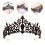 1St Bruid Tiara Zwart Hoofddoek Haarversiering 5