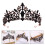 1St Bruid Tiara Zwart Hoofddoek Haarversiering 3