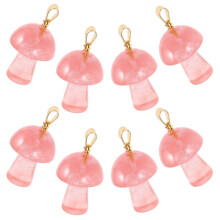 8Pcs Svamp Smycken Charms Örhängesmärken Miniatyr Anhängare