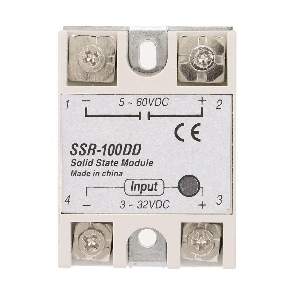 Ssr-100Dd Solid State Relay 100A Dc Control 3-32V Dc High Capacity 4121363407919